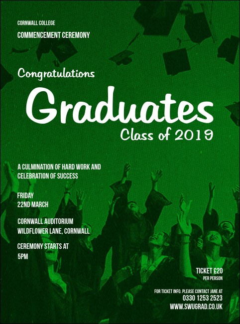 Graduation - Green Flyer