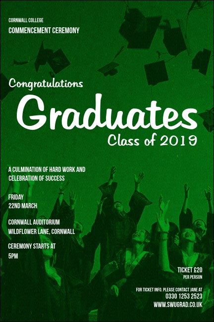 Graduation - Green Poster