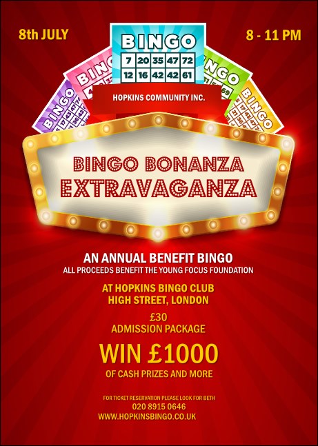 Bingo Bonanza Extravaganza Postcard