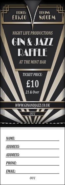 Roaring 20s Raffle Ticket