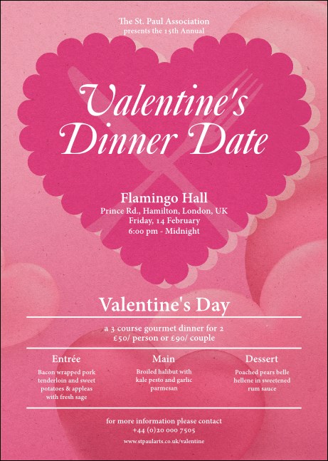 Valentine's Dinner Date  Club Flyer