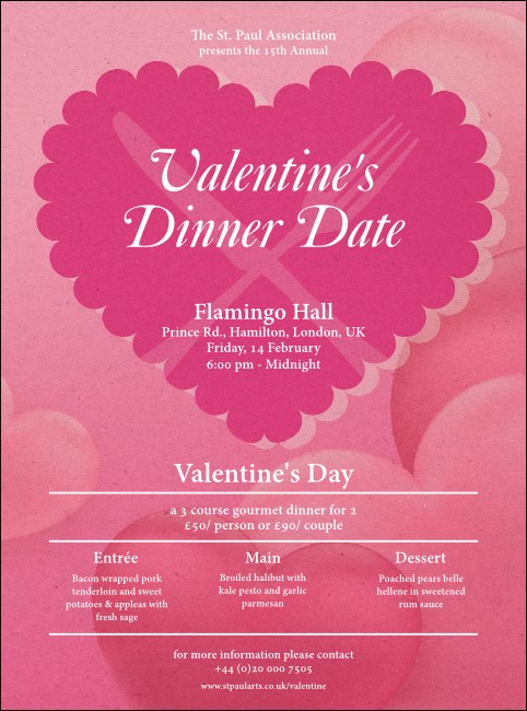 Valentine's Dinner Date  Flyer Product Front