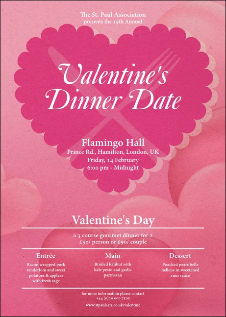 Valentine's Dinner Date  Postcard