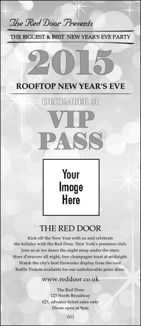 Silver Glitter VIP Pass