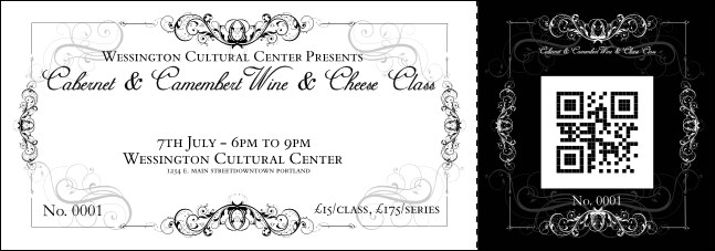 Black Tie Gala QR Event Ticket