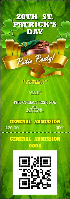 St. Patrick's Day Party QR Event Ticket