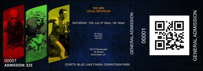 Triathlon QR Event Ticket