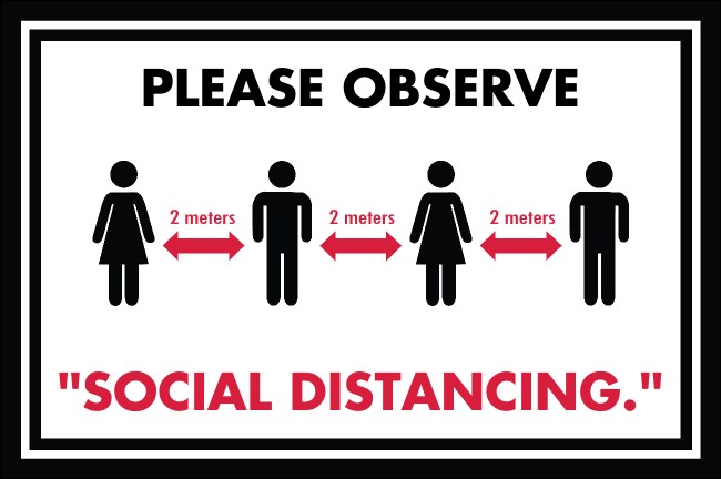 Social distancing Poster