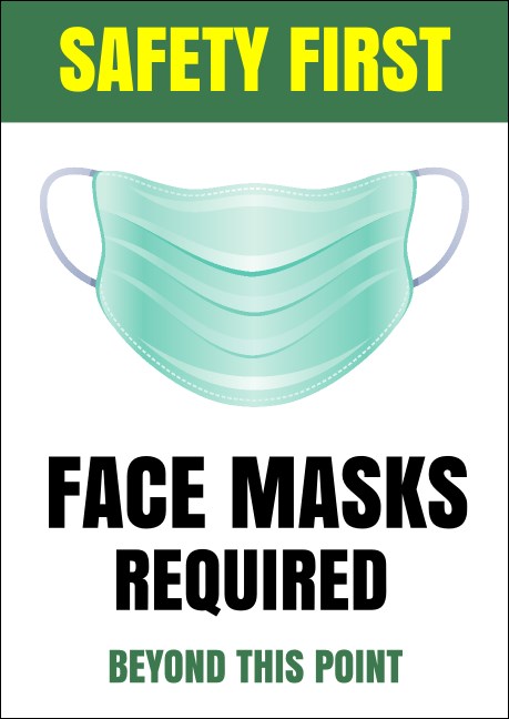 Face Masks Required Club Flyer Product Front