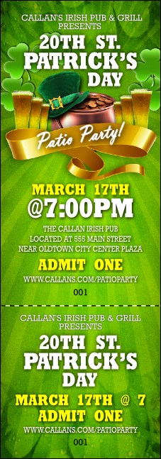 St. Patrick's Day Party Event Ticket