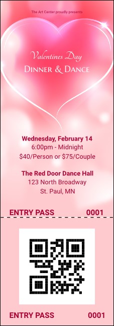 Valentines Day Date Event Ticket