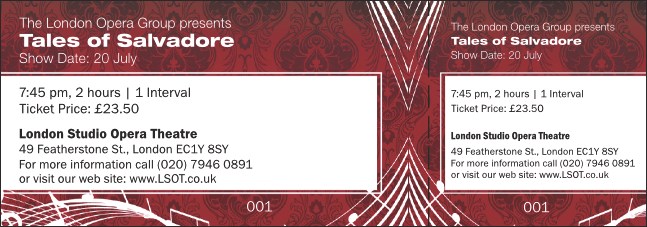 Opera General Admission Ticket (red)