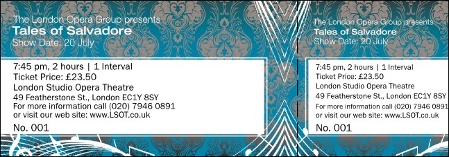 Opera General Admission Ticket (turquoise) Product Front
