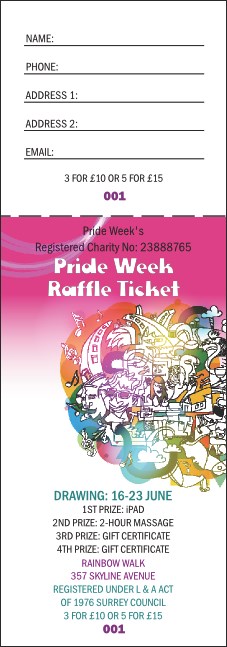 LGBT Pride Raffle Ticket Product Front
