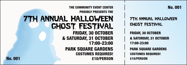 Halloween Ghost General Admission Ticket Product Front
