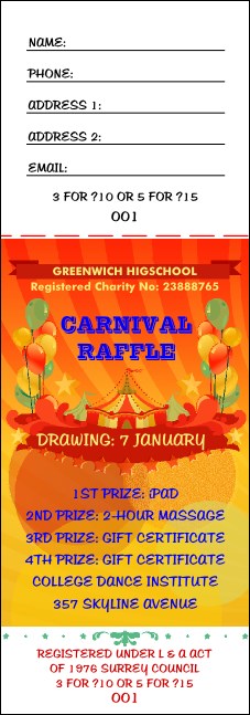 Carnival Raffle Ticket