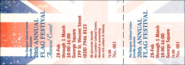 Union Flag 1 General Admission Ticket Product Front