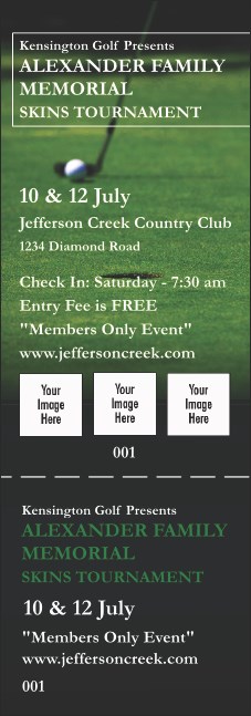 Golf Photo Event Ticket