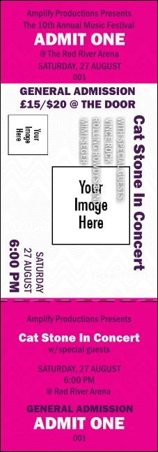 All Purpose Magenta Big Logo Event Ticket