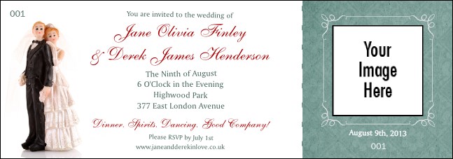 Vintage Bride and Groom Event Ticket