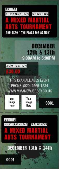 Contemporary Mixed Martial Arts Event Ticket