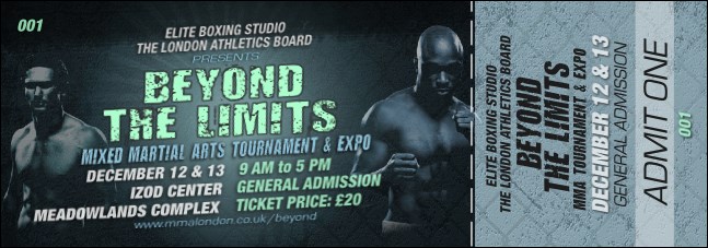 MMA Main Event Event Ticket Blue mma-main-event-event-ticket-blue