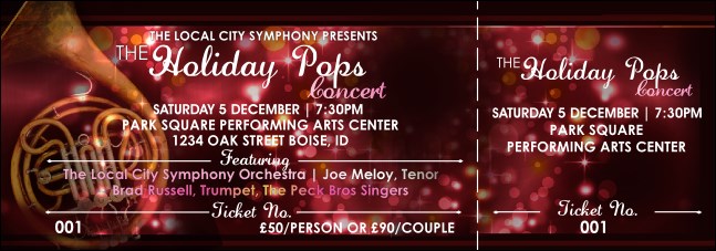 Symphony Holiday Pops Event Ticket