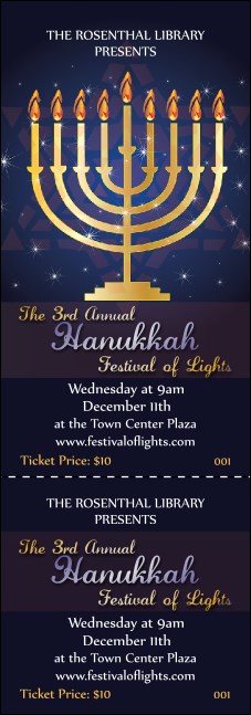 Hanukkah Menorah Event Ticket