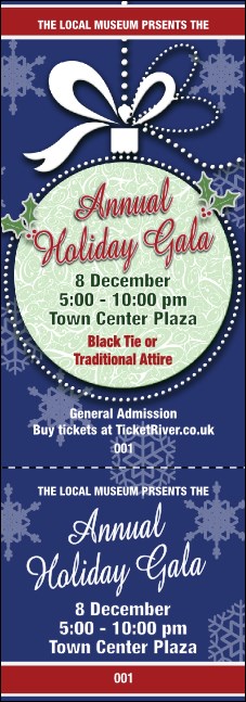 Holiday Ornament Event Ticket Product Front