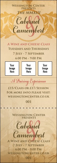 Year Parchment Paper Event Ticket Product Front